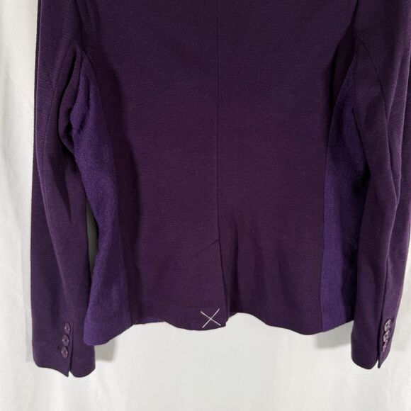 Talbots Blazer Women's 8P Solid Purple 2 Button Front Wool Blend Pockets - Picture 10 of 10